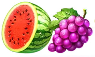 Wassermelone und Trauben Symbol Supercharged Clovers